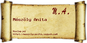Mészöly Anita névjegykártya