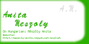 anita meszoly business card